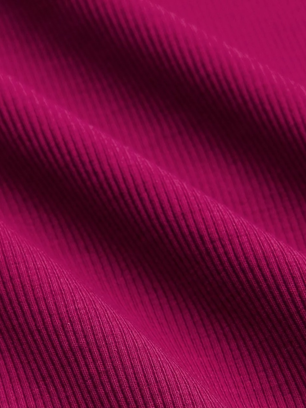 Ribbed Square-Neck Tank Top - Raspberry - Picture 6 of 6
